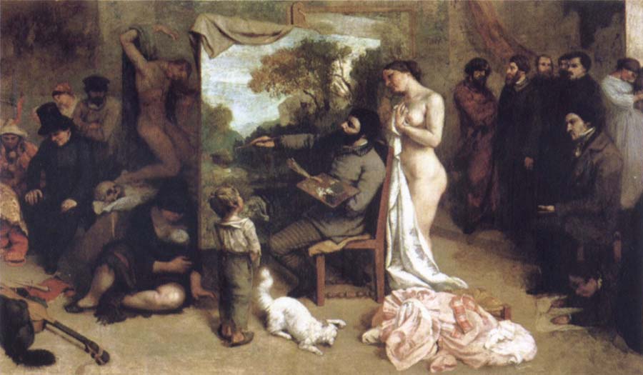 Detail of the Studio of the Painter,a Real Allegory